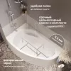 Акриловая ванна STWORKI Молде R 170x100 см, угловая, с каркасом, асимметричная