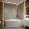 Акриловая ванна STWORKI Монтре R 170x105 см, угловая, с каркасом, асимметричная