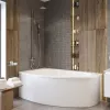 Акриловая ванна STWORKI Молде L 170x100 см, угловая, с каркасом, асимметричная