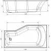Акриловая ванна STWORKI Кронборг L 150x75 см, с ножками