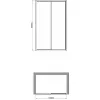 Душевая дверь в нишу Artemis Arne Slim 120 см профиль черный, высота 190, стекло 6 мм