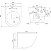 Комплект  Унитаз подвесной IDDIS Blanco BLARDSEi25 безободковый, с микролифтом + Система инсталляции для унитазов EWRIKA ProLT 0026-2020 + Кнопка смыв