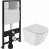 Комплект  Унитаз подвесной IDDIS Blanco BLARDSEi25 безободковый, с микролифтом + Система инсталляции для унитазов EWRIKA ProLT 0026-2020 + Кнопка смыв
