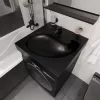 Раковина STWORKI Дублин RSDb600 60 см черная матовая, на стиральную машину
