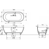 Ванна из искусственного камня STWORKI Берген 160x75 см, отдельностоящая, овальная